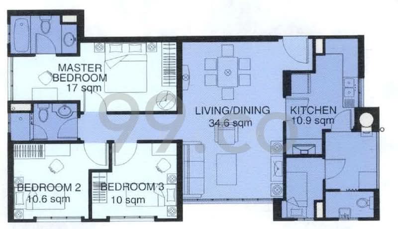 Oleanas Residences, 42 Kim Yam Road, 3 Bedrooms, 1,141 sqft, Condominium For Rent, by Tim Seow, 24197312 - PropertyGuru.com.sg