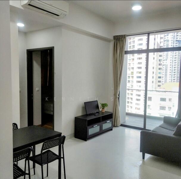 Neem Tree, 30 Jalan Kemaman, 2 Bedrooms, 710 sqft, Apartment For Rent, by Kenneth Sim, 24207612 - Full furnished Living Room - PropertyGuru.com.sg