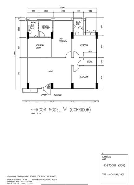 918 Hougang Avenue 9, 918 Hougang Avenue 9, 3 Bedrooms, 1,076 sqft, HDB Flat For Rent, by Abel Low, 24226957 - PropertyGuru.com.sg
