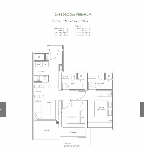 Avenue South Residence, 1 Silat Avenue, 2 Bedrooms, 721 sqft, Condominium For Sale, by Jake Tay, 24231781 - PropertyGuru.com.sg