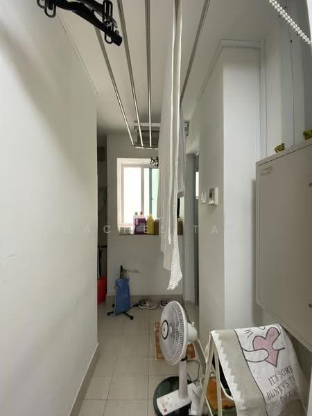 Laundry area and helper’s toilet