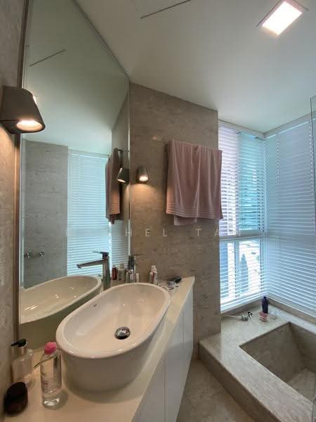 Master bathroom with sunken bath