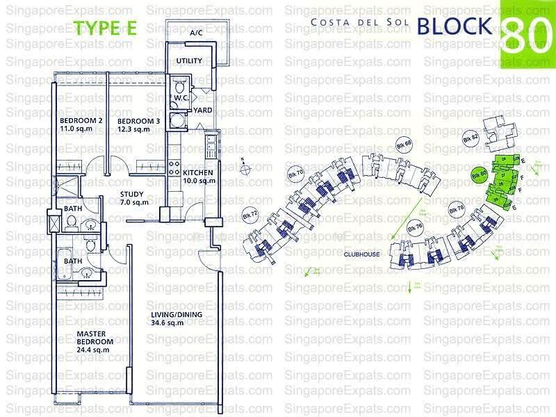 Costa Del Sol, 80 Bayshore Road, Bedok / Upper East Coast, 3 Bedrooms, 1,238 sqft, Condominium For Rent, by Ray Sim, 24242286 - PropertyGuru.com.sg