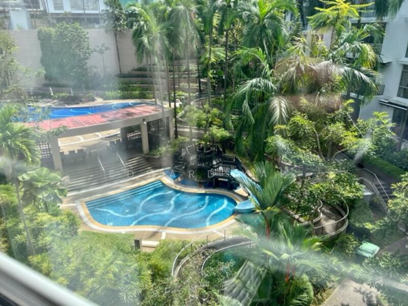 View of the Pool Amongst Greenery