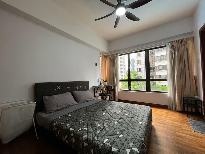 Master bedroom with attached bathroom