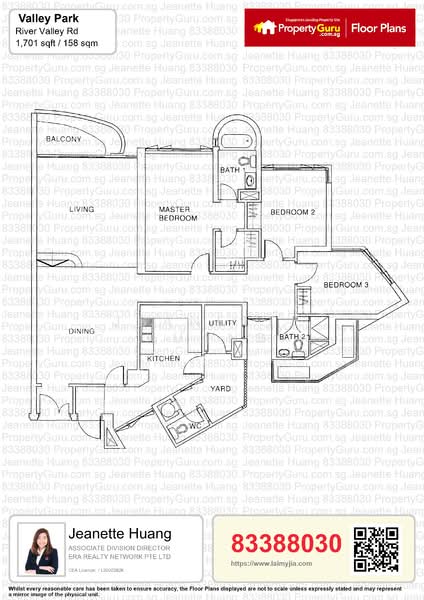Valley Park, 477 River Valley Road, 3 Bedrooms, 1,700 sqft, Condominium For Rent, by Jeanette Huang, 24261038 - PropertyGuru.com.sg