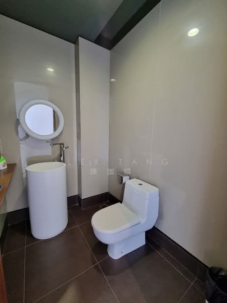 Reignwood Hamilton Scotts Apartment For Sale at S$ 11,218,000 | PropertyGuru Singapore - powder room, matt leather tile