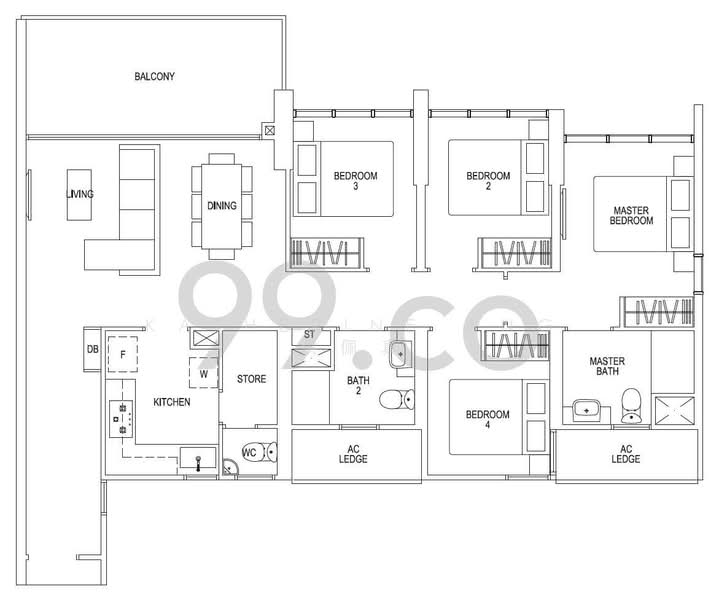 Parc Riviera, 101 West Coast Vale, 4 Bedrooms, 1,184 sqft, Condominium For Rent, by Katherine Ang 洪佩真, 24272797 - PropertyGuru.com.sg