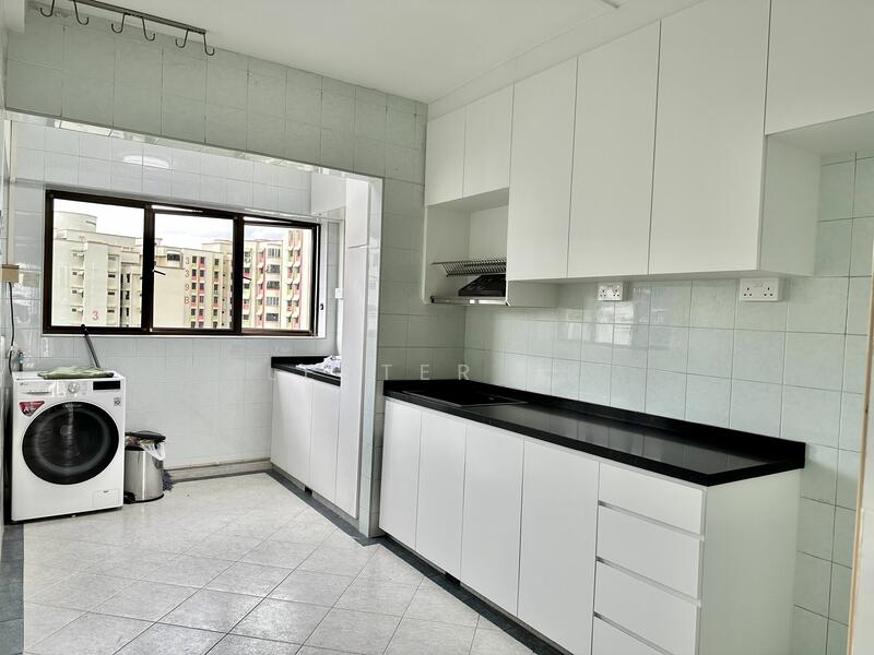 Newly renovated kitchen. Washing machine. 