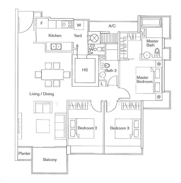 Casa Merah, 56 Tanah Merah Kechil Avenue, 3 Bedrooms, 1,227 sqft, Condominium For Rent, by Lydia Shi, 24287129 - PropertyGuru.com.sg