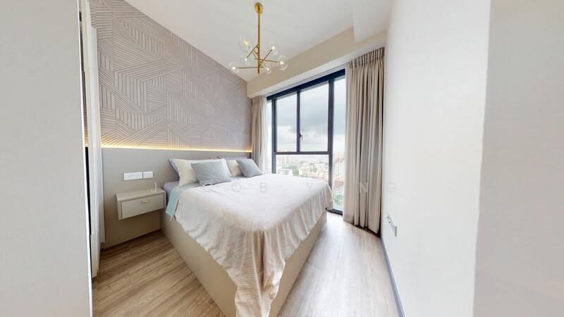 Masterbed room with tastefully designed 