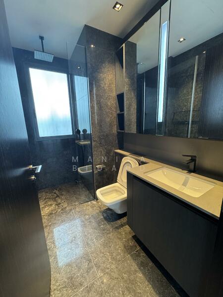 Master bathroom with window.