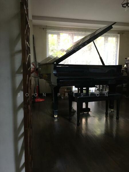 Split level living area opening to patio