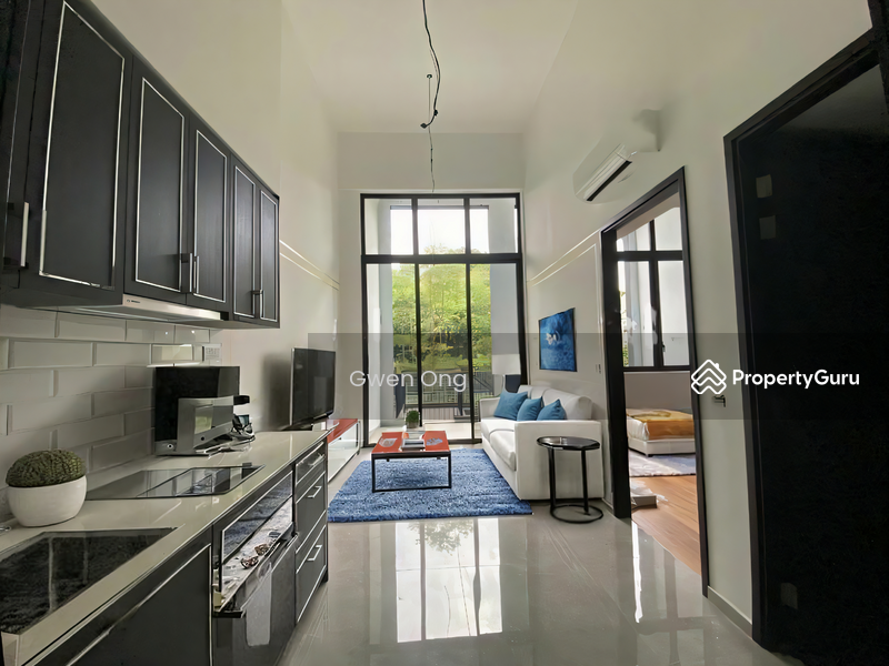 virtually staged living area