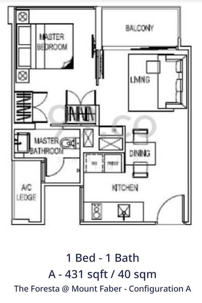 The Foresta @ Mount Faber, 106 Wishart Road, 1 Bedroom, 431 sqft, Condominium For Rent, by Sharon Lim, 24342537 - PropertyGuru.com.sg