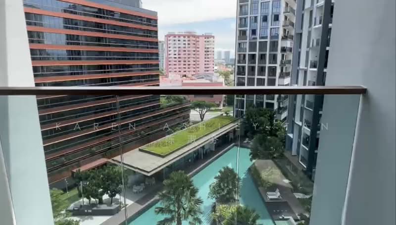Park Place Residences, 6 Paya Lebar Road, 1 Bedroom, 484 sqft, Condominium For Rent, by Karen Ashley Tan 陈淑芬, 24346176 - Pool View from Balcony - PropertyGuru.com.sg