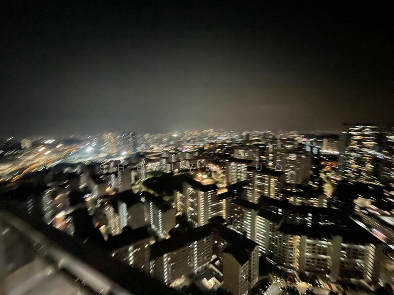 romantic night city light view