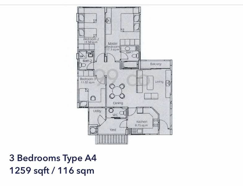 Estella Gardens, 29 Flora Road, 3 Bedrooms, 1,259 sqft, Condominium For Rent, by Roy Low, 24365733 - PropertyGuru.com.sg