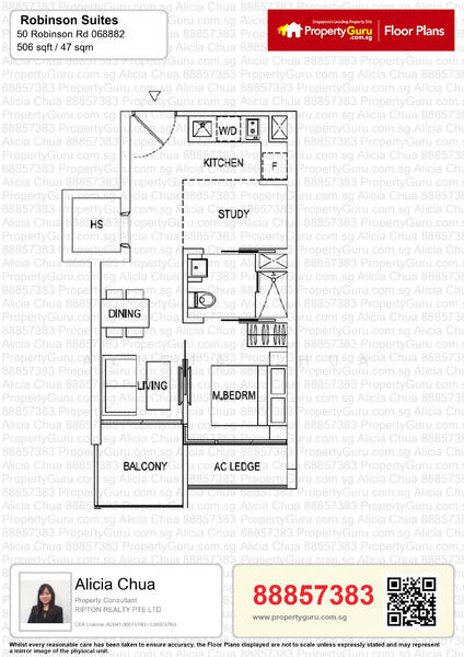 Robinson Suites, 50 Robinson Road, 1 Bedroom, 506 sqft, Condominium For Rent, by Alicia Chua, 24372892 - PropertyGuru.com.sg
