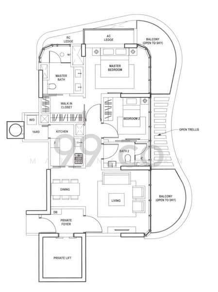 Amber Skye, 8 Amber Road, 2 Bedrooms, 1,119 sqft, Condominium For Rent, by Marlene Chan, 24373156 - PropertyGuru.com.sg