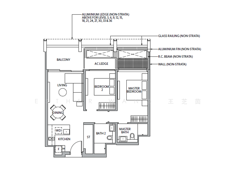 Riviere, 1 Jiak Kim Street, 2 Bedrooms, 818 sqft, Condominium For Rent, by Esther Wang 王芝茵, 24376131 - PropertyGuru.com.sg