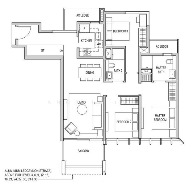 Riviere, 1 Jiak Kim Street, 3 Bedrooms, 1,141 sqft, Condominium For Rent, by Angelin Loh, 24396663 - PropertyGuru.com.sg