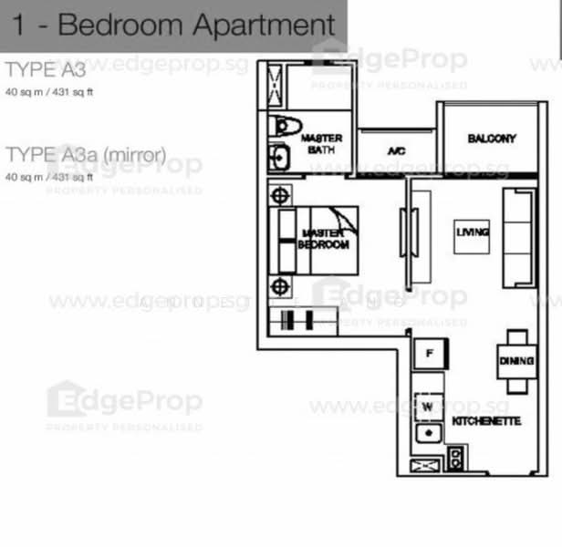 La Fiesta, 58 Sengkang Square, 1 Bedroom, 431 sqft, Condominium For Rent, by Annette Ang, 24402400 - PropertyGuru.com.sg