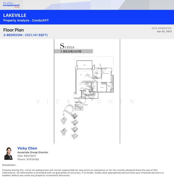 Lakeville, 3 Jurong Lake Link, 3 Bedrooms, 1,141 sqft, Condominium For Rent, by Vicky Chen, 24416115 - PropertyGuru.com.sg