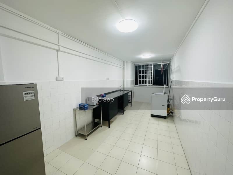 Kitchen with Fridge & Washer