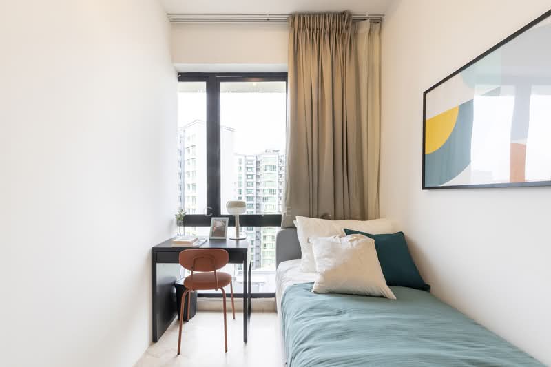 Simsville, 2 Geylang East Avenue 2, Room Rental, 96 sqft, Condominium For Rent, by Cove, 24431659 - Orange room - PropertyGuru.com.sg