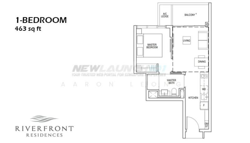 Riverfront Residences, 51 Hougang Avenue 7, 1 Bedroom, 463 sqft, Condominium For Rent, by Aaron Leong, 24450737 - PropertyGuru.com.sg