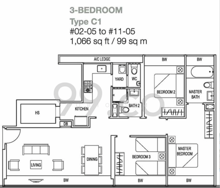 Nova 48, 8 Prome Road, 3 Bedrooms, 1,066 sqft, Apartment For Rent, by Tobio Sim, 24461018 - PropertyGuru.com.sg