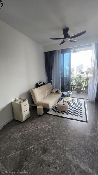 Riviere, 3 Jiak Kim Street, Alexandra / Commonwealth, 1 Bedroom, 560 sqft, Condominium For Rent, by Renee Ong, 24465602 - Living Room - PropertyGuru.com.sg