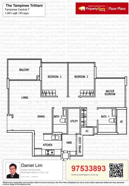 The Tampines Trilliant, 27 Tampines Central 7, 3 Bedrooms, 1,001 sqft, Executive Condominium For Sale, by Daniel Lim, 24493657 - PropertyGuru.com.sg