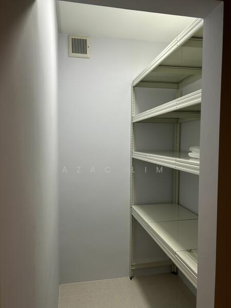 Store- Well-appointed storeroom, featuring custom racking system for abundant storage solu