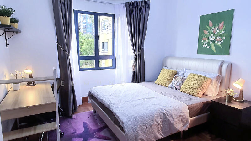 Westcove Condo, 10 West Coast Crescent, 3 Bedrooms, 1,141 sqft, Condominium For Rent, by Edmund Thor, 24501515 - Bedroom 2 with Queen Bed - PropertyGuru.com.sg