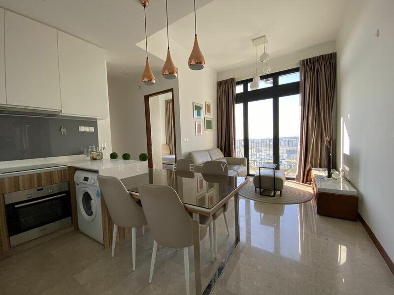 Kitchen with windows. Cross ventilation good