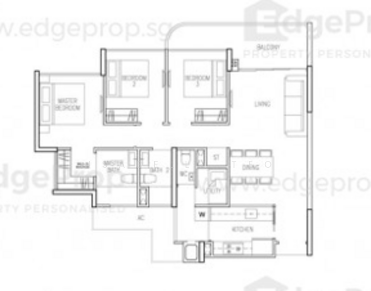 Riversound Residence, 1 Sengkang East Avenue, 3 Bedrooms, 1,066 sqft, Condominium For Rent, by Isabella Teo, 24511740 - PropertyGuru.com.sg