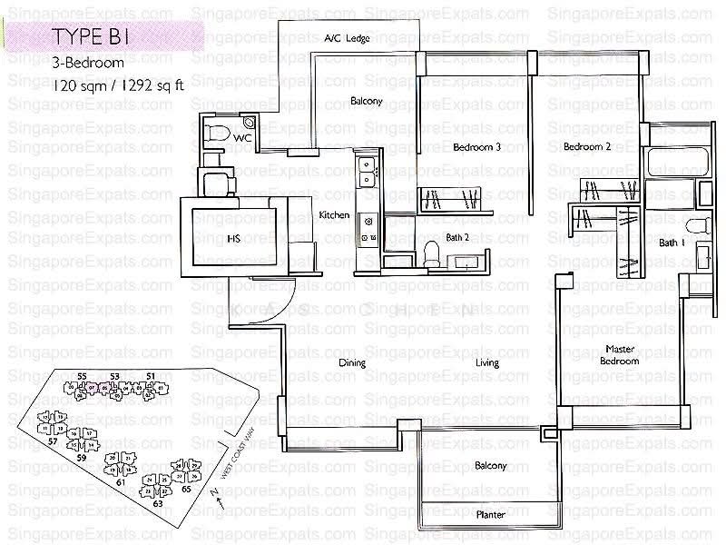 Carabelle, 51 West Coast Way, 3 Bedrooms, 1,292 sqft, Condominium For Rent, by Kas Chen, 24512465 - PropertyGuru.com.sg