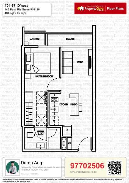D'Nest, 143 Pasir Ris Grove, Pasir Ris / Tampines, 1 Bedroom, 484 sqft, Condominium For Rent, by Daron Ang, 24515989 - PropertyGuru.com.sg