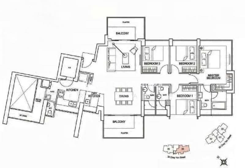 The Regency at Tiong Bahru, 38 Chay Yan Street, 4 Bedrooms, 1,636 sqft, Condominium For Rent, by Jeffrey Yam 严居烈, 24534744 - PropertyGuru.com.sg