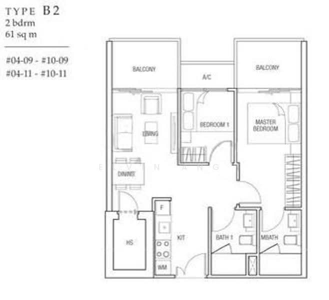 Midtown Residences, 1189 Upper Serangoon Road, Hougang / Punggol / Sengkang, 2 Bedrooms, 656 sqft, Condominium For Sale, by Elvin Ang, 24553581 - PropertyGuru.com.sg