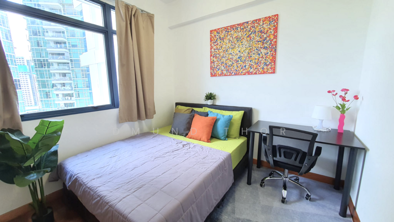 Blue Horizon, 27 West Coast Crescent, 3 Bedrooms, 1,163 sqft, Condominium For Rent, by Edmund Thor, 24558035 - Bedroom 2 with queen bed - PropertyGuru.com.sg