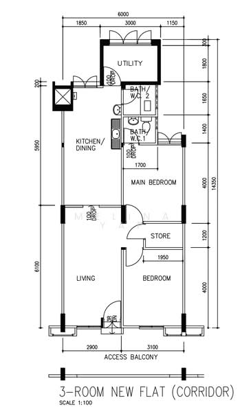345 Ang Mo Kio Avenue 3, 345 Ang Mo Kio Avenue 3, 3 Bedrooms, 786 sqft, HDB Flat For Rent, by Melina Yap, 24574558 - PropertyGuru.com.sg