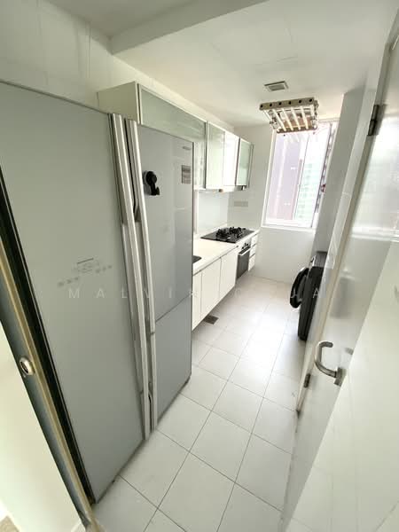 One Amber, 9 Amber Gardens, 2 Bedrooms, 958 sqft, Condominium For Rent, by Malvin Chua, 24578798 - Kitchen with French door fridge. - PropertyGuru.com.sg