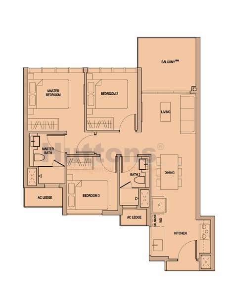 Affinity At Serangoon, 32 Serangoon North Avenue 1, 3 Bedrooms, 850 sqft, Condominium For Rent, by Klaire Phua, 24587885 - PropertyGuru.com.sg