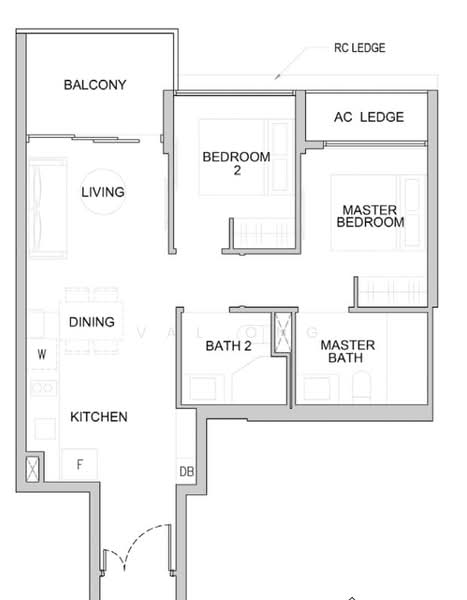 Kingsford Waterbay, 78 Upper Serangoon View, 2 Bedrooms, 689 sqft, Condominium For Rent, by Val Ong, 24591665 - PropertyGuru.com.sg
