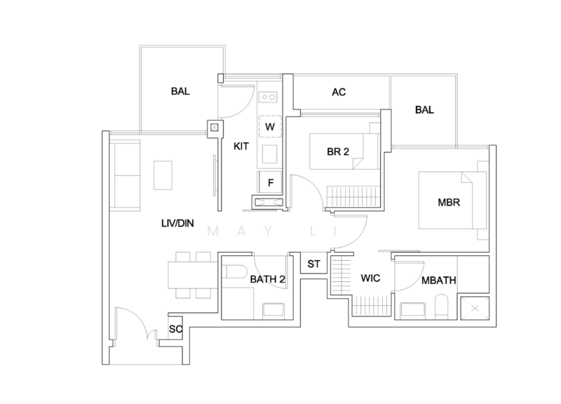 Sky Vue, 1 Bishan Street 15, Ang Mo Kio / Bishan / Thomson, 2 Bedrooms, 797 sqft, Condominium For Rent, by May Li, 24595749 - PropertyGuru.com.sg