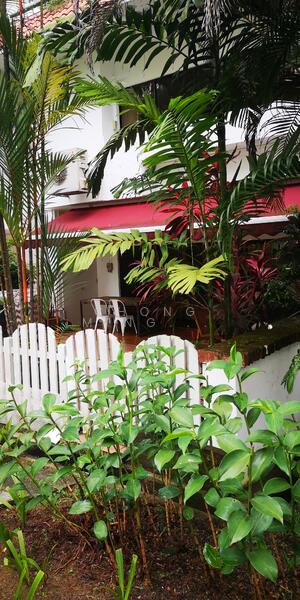Garden patio of lower maisonette apartment