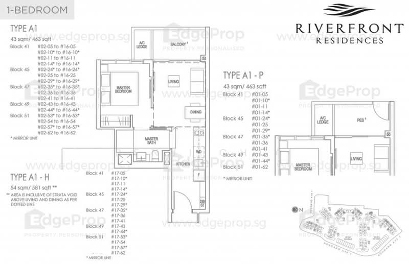 Riverfront Residences, 51 Hougang Avenue 7, 1 Bedroom, 463 sqft, Condominium For Rent, by Benji Chia, 24602078 - PropertyGuru.com.sg